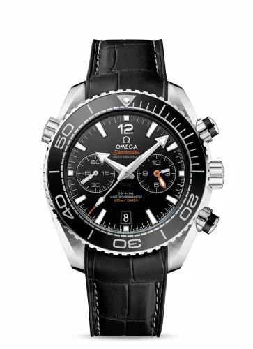 Omega Seamaster Planet Ocean 600M Co-Axial 45.5 Master Chronometer Chronograph Stainless Steel / Black / Alligator 215.33.46.51.01.001 (21533465101001)